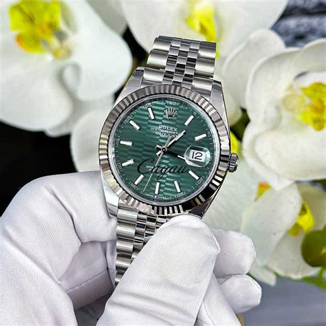 rolex green plate|rolex datejust 41.